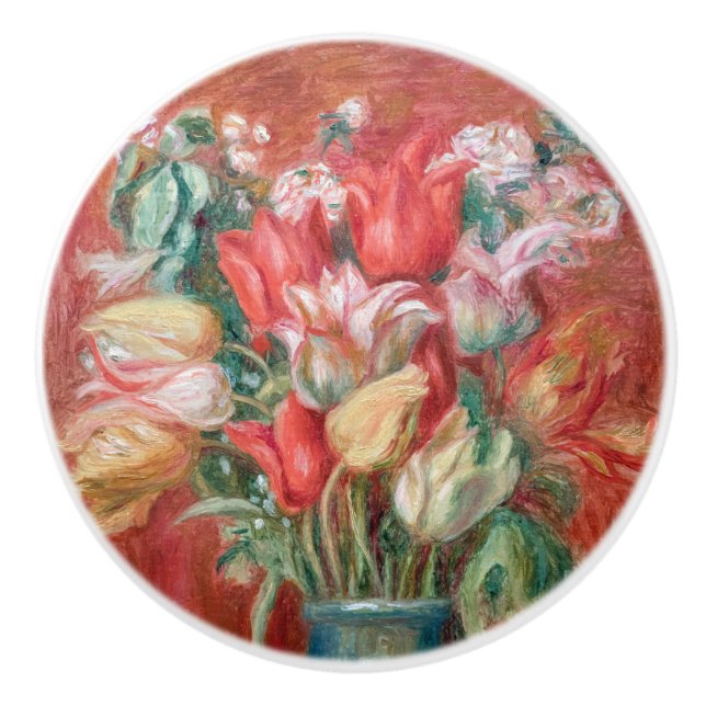 Pomo De Cerámica Pierre-Auguste Renoir - Tulip Bouquet (Anverso)