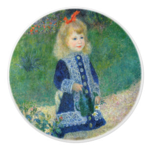 Pomo De Cerámica Pierre-Auguste Renoir - Un Chica con capacidad par