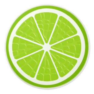 Pomo De Cerámica Pieza De Fruta Estilizada Con Lime