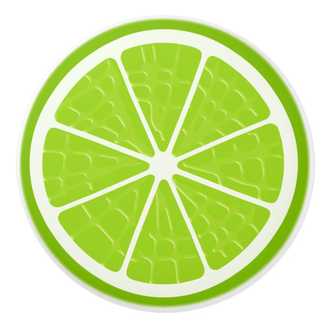 Pomo De Cerámica Pieza De Fruta Estilizada Con Lime (Anverso)