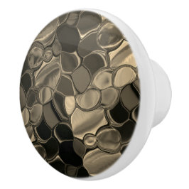 Pomo De Cerámica Piezas marrones, círculos y formas redondeadas