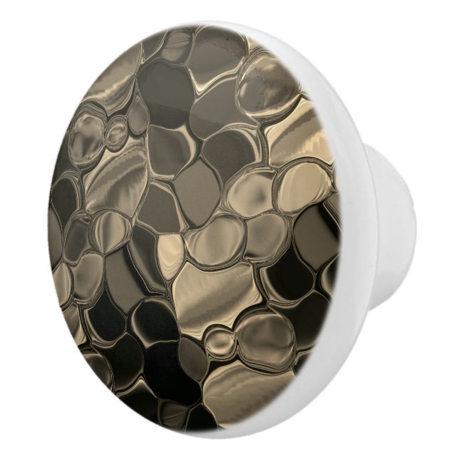 Pomo De Cerámica Piezas marrones, círculos y formas redondeadas (Derecha)