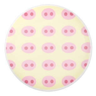 Pomo De Cerámica Pig Snacks Yellow Ceramic Pull
