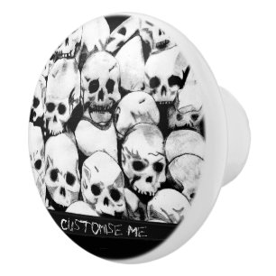 Pomo De Cerámica Pila-O-Cráneos
