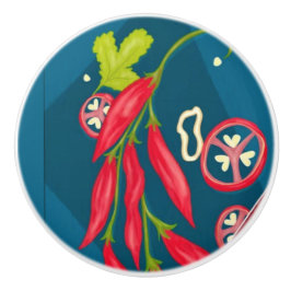 Pomo De Cerámica Pimientos picantes