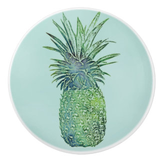 Pomo De Cerámica Piña de la acuarela