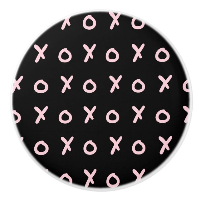 Pomo De Cerámica Pincel de pintura moderno rosa dorado y brillo azu (Anverso)