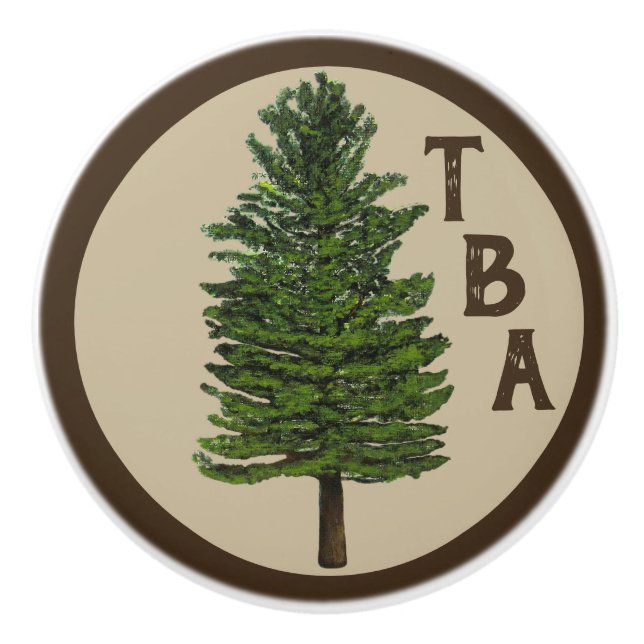 Pomo De Cerámica Pine Tree Ceramic Knob (Anverso)