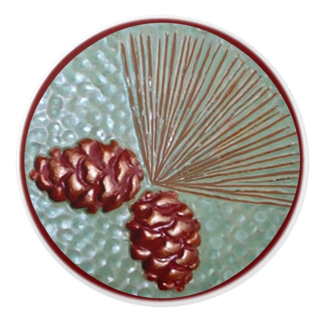 Pomo De Cerámica Pinecone Ceramic Pull (Anverso)