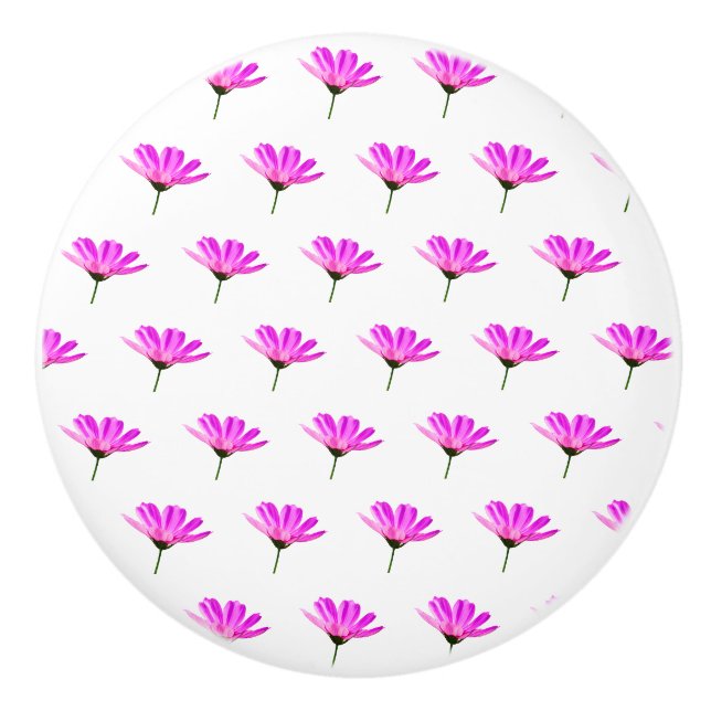 Pomo De Cerámica Pink Daisy (Anverso)