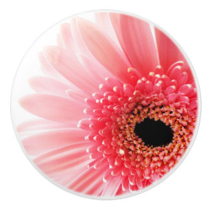 Pomo De Cerámica Pink Gerbera Daisy