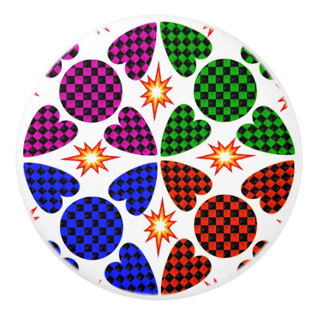 Pomo de cerámica pintado a mano - Extracción de ga (Anverso)