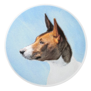 Pomo De Cerámica Pintura de Basenji - Arte original muy bonito