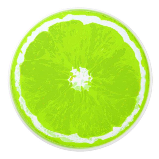 Pomo De Cerámica Pintura de Digitaces de la rebanada de la cal (Anverso)