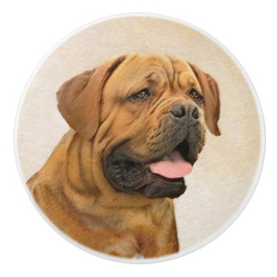 Pomo De Cerámica Pintura de Dogue de Burdeos - Arte de perro origin