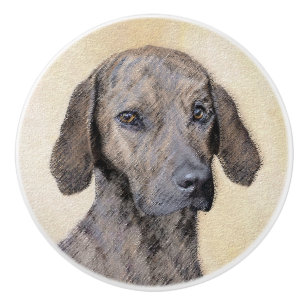 Pomo De Cerámica Pintura de lott - Arte de perro original lindo