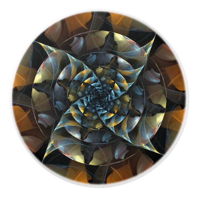 Pomo De Cerámica PinWheeler Abstract Art (Anverso)