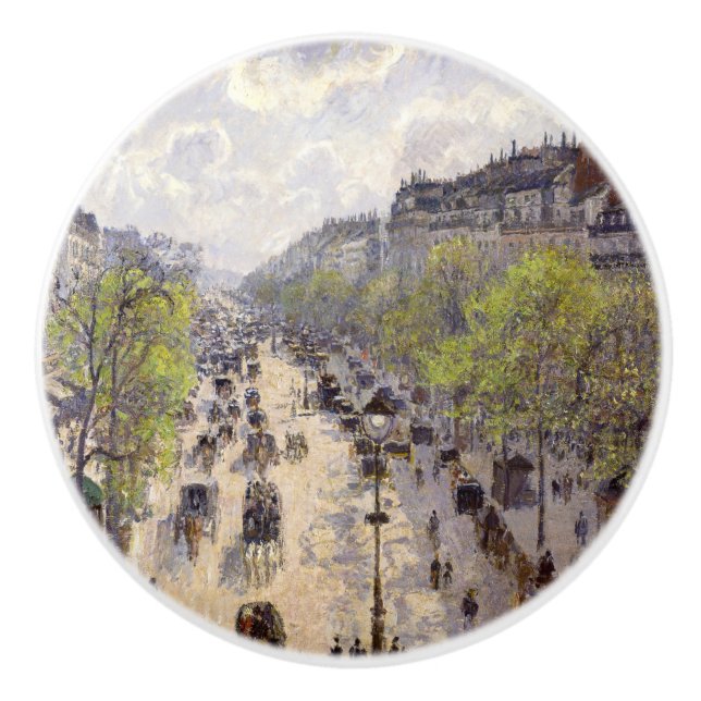 Pomo De Cerámica Pissarro - Boulevard Montmartre, primavera (Anverso)