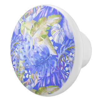 Pomo De Cerámica PixDezines H2 Jungla Hawaiana Verdor