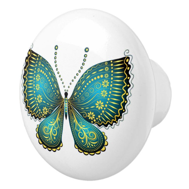 Pomo De Cerámica Pizarra de cerámica de mariposa (Derecha)