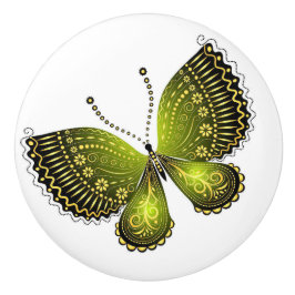 Pomo De Cerámica Pizarra de cerámica de mariposa