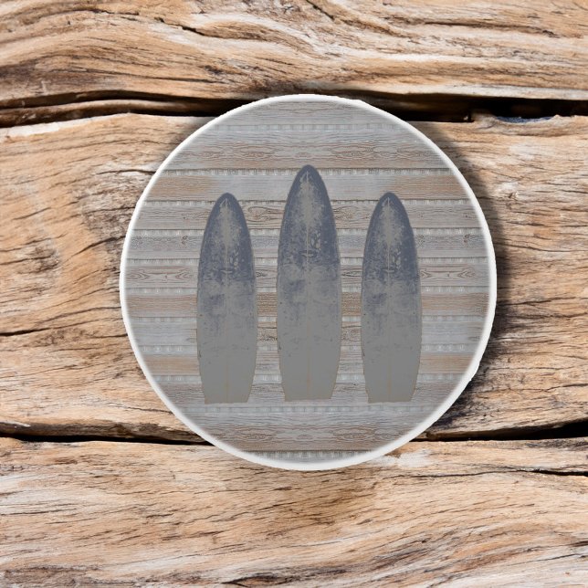 Pomo De Cerámica Pizarra de marisco Weathered Beach Driftwood (Weathered Beach Driftwood Surfboard Ceramic Knob)