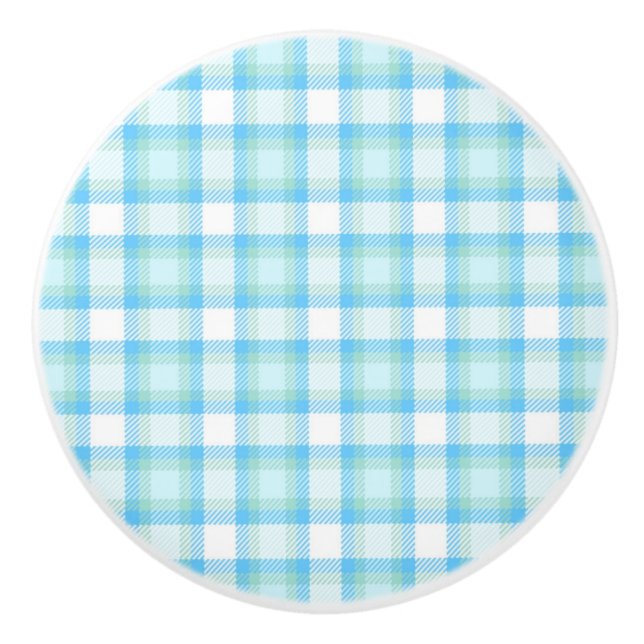 Pomo De Cerámica Placa azul claro (Anverso)