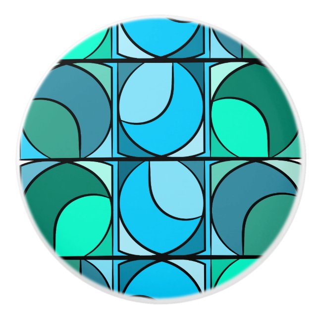 Pomo De Cerámica Poignée en Céramique 70' bleue (Anverso)