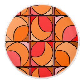 Pomo De Cerámica Poignée en Céramique 70' orange