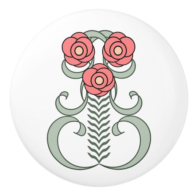 Pomo De Cerámica Poignée en Céramique Art Déco (Anverso)