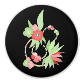 Pomo De Cerámica Poignée en Céramique fleurs roses