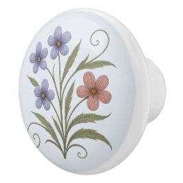 Pomo De Cerámica Poignée en Céramique lilas des champs