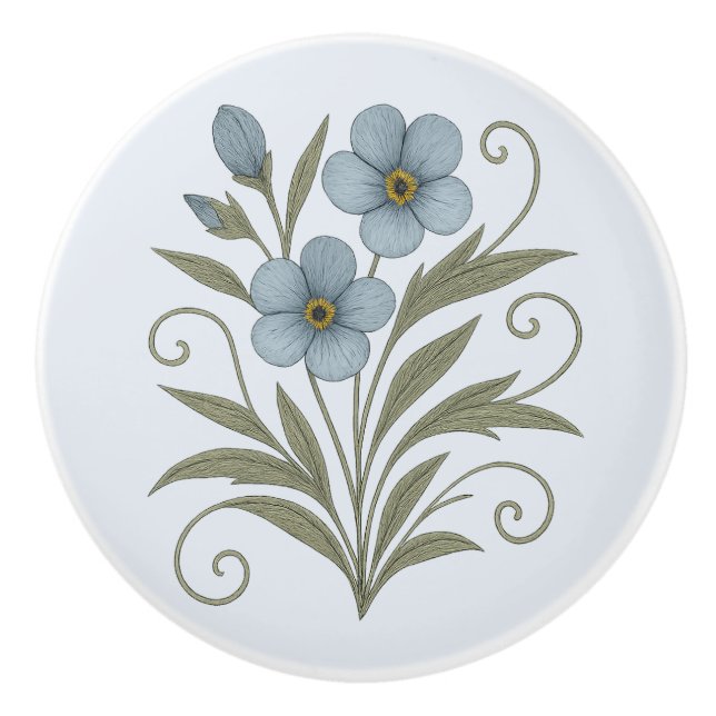 Pomo De Cerámica Poignée en Céramique only blue, seulement bleu (Anverso)