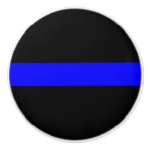 Pomo De Cerámica Policía - Blue Line fino