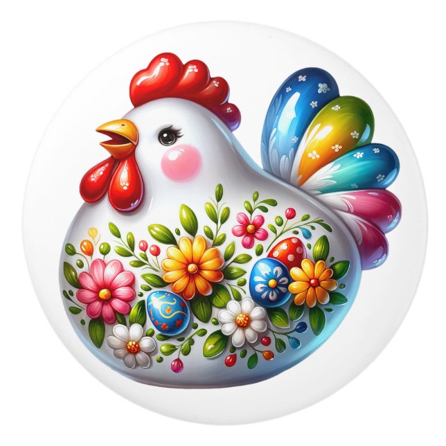 Pomo De Cerámica Pollo cerámico (Anverso)