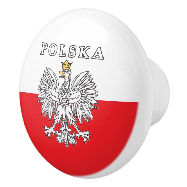 Pomo De Cerámica Polska con águila polaca (Derecha)