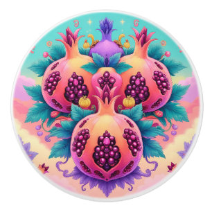 Pomo De Cerámica Pomegranato colorido