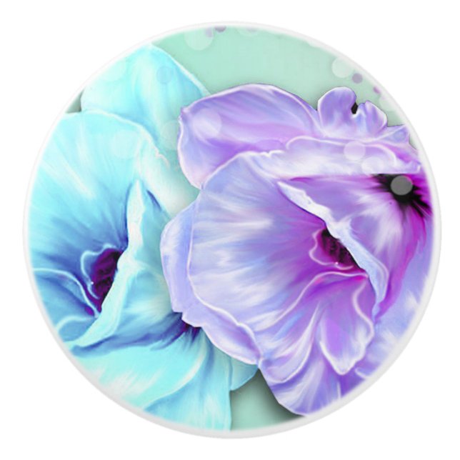 Pomo De Cerámica Pomo/flores de cerámica (Anverso)