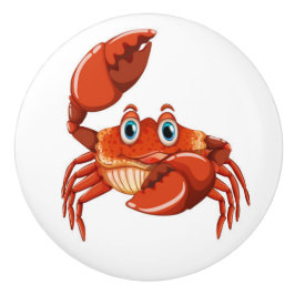 Pomo De Cerámica Precious Animals Theme Crab Ceramic Knob