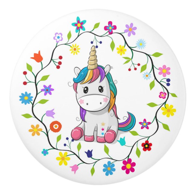 Pomo De Cerámica Precious Unicorns Ceramic Knob (Anverso)