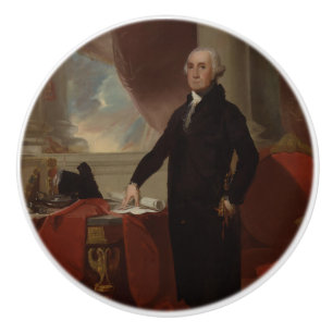 Pomo De Cerámica Presidente estadounidense George Washington Lansdo