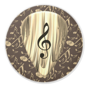Pomo De Cerámica Púa de guitarra de notas de música personalizada
