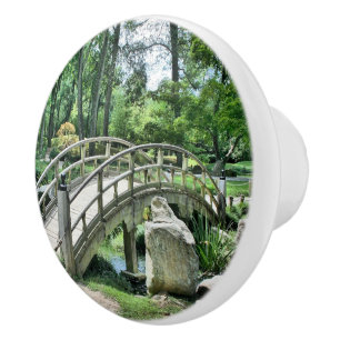 Pomo De Cerámica Puente de arco de Japón
