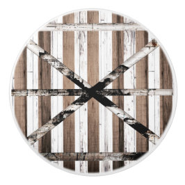 Pomo De Cerámica Puerta de granero rústica de madera múltiple blanc
