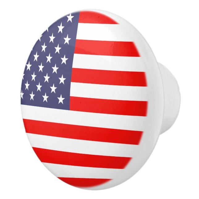 Pomo De Cerámica Puerta de la bandera estadounidense patriótica y p (Derecha)