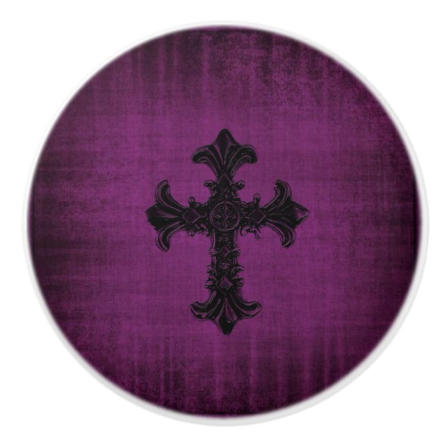 Pomo De Cerámica Puerta del estilo o botón gótica del cajón (Anverso)