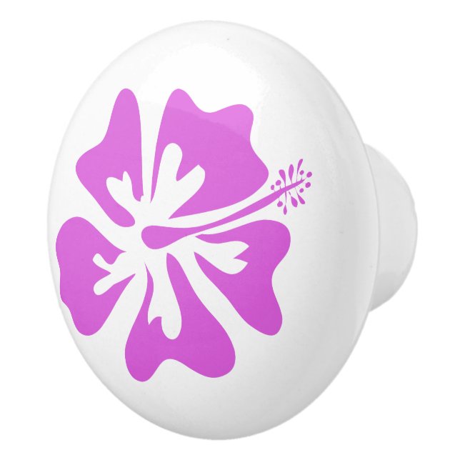 Pomo De Cerámica Puerta tropical de flores de Hawaii y perillas de  (Derecha)