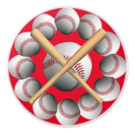 Pomo De Cerámica Puertas de cerámica de béisbol