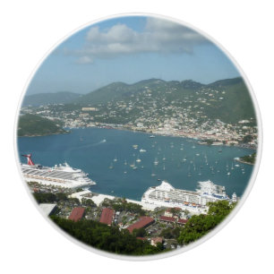 Pomo De Cerámica Puerto de St. Thomas Islas Vírgenes Estadounidense