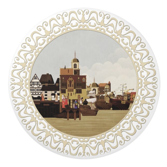 Pomo De Cerámica Puerto Medieval (Anverso)